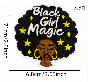 Patchs brodés personnalisés Afro Art pour vêtements et chapeaux - Style mélanine pour hommes/femmes, design alphabet, chenille écologique - Product Image 5