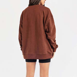 Venta al por mayor personalizado señoras cuello redondo Sudadera con capucha de gran tamaño impreso sudadera de mujer para la Moda de Primavera - Product Image 5