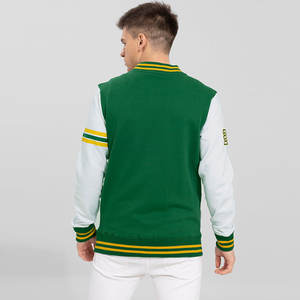 Veste d'hiver universitaire pour homme avec corps en mélange de laine et manches en cuir durable Veste d'hiver universitaire pour homme - Product Image 2