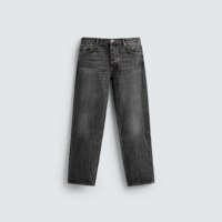 Jeans en denim personnalisés pour hommes, coupe droite taille haute, couleur unie, confortables, modernes, classiques, durables, pour tous les jours, été/hiver
