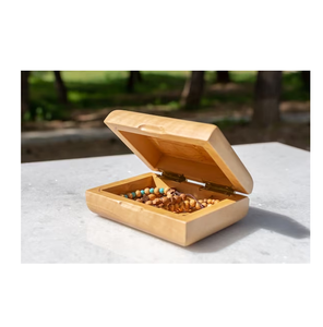 Boîte à bijoux en bois boucle d'oreille collier bracelet boîte Mini petit anneau nouvelle fille pièce cadeau - Product Image 1