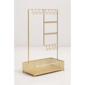 Organizador de joyas de diseñador de Metal dorado de lujo, soporte de exhibición con hermosa bandeja, pendientes, pulseras, anillos, soporte, Mini estante - Product Image 1