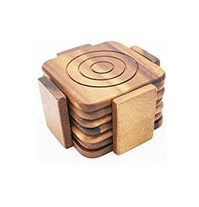 Awesome Design Walnut <b>Wooden</b> <b>Coasters</b> Brown Color for Hotel & Restaurant Tabletop Tea & Coffee Serving <b>Coaster</b> - Product Image 6