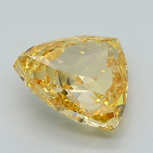 Diamante suelto de corte trillón, amarillo intenso, cultivado en laboratorio, certificado por IGI, para joyería fina al por mayor. - Product Image 4