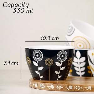 Bol en céramique abordable avec un aspect artisanal lisse, parfait pour les repas quotidiens, bol en céramique simple et élégant pour la soupe - Product Image 4