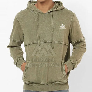 Sudaderas con Lavado Ácido de Secado Rápido y Transpirables, Impresión de Logotipo Personalizada, Sudaderas Básicas para Hombre de Alta Calidad con Lavado Ácido - Product Image 1