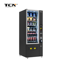 Máquina Expendedora TCN en EE. UU., Envío en 3 Días, Tienda Autoservicio 24 Horas, Bebidas, Snacks y Refrescos, con Pago en Efectivo, Monedas y Tarjeta para Negocios