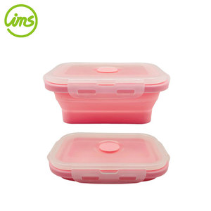 กล่องเก็บอาหารซิลิโคนพับได้รูปทรงสี่เหลี่ยมผืนผ้า ขนาด 500 มล. ใช้กับไมโครเวฟได้ ป้องกันการรั่วซึม เก็บรักษาความสดใหม่ - Product Image 2