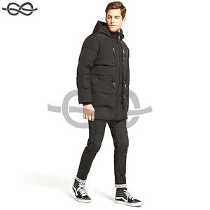 Chaqueta de plumón gruesa para hombre, chaqueta acolchada de invierno con capucha y 6 bolsillos para calidez y comodidad, clima frío al aire libre - Product Image 4