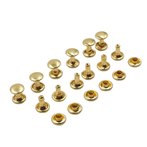 Remache de latón macizo liso sin recubrimiento de 8 mm con doble capa, fabricado en fábrica - Product Image 1