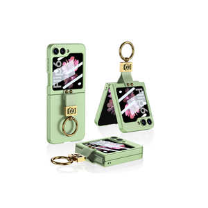 Étui en silicone de luxe avec lettre Z, housse de protection pliable pour Samsung Galaxy Z Flip 6, support d'anneau pour A34 A24 A55 C55 5G - Fabriqué - Product Image 1