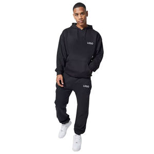 80% coton 20% Polyester hommes survêtement personnalisé survêtement 2 pièces ensemble étiquette privée blanc piste Jogging pantalons de survêtement et ensemble à capuche - Product Image 3