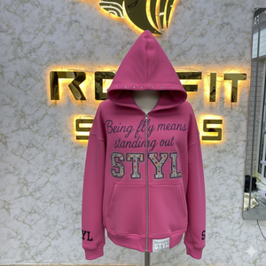 Sweat à capuche zippé avec logo personnalisé ODM Services en vente chaude Sweats à capuche bon marché fabriqués en usine pour hommes Sweats à capuche pour hommes - Product Image 1