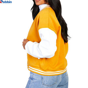 Chaqueta Universitaria para Mujer de Alta Calidad, Personalizable, Estilo Béisbol, Tejido de Lana Ecológica y Algodón, Disponible para Fabricación OEM, Corte Regular - Product Image 3