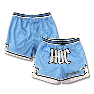 Short de basket-ball personnalisé pour hommes en maille de polyester respirante à séchage rapide avec cordon de serrage vêtements de basket-ball décontractés sublimés vente en gros - Product Image 4