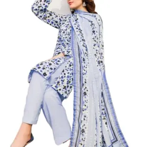 Chemise et pantalon imprimés numériques de qualité supérieure Mode féminine pakistanaise Shalwar Kameez Styles pour vêtements décontractés Collection d'été.