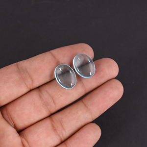 Lote al por mayor de Topacio Azul Hydro, lote de piedras preciosas ovaladas sueltas para fabricación de joyas personalizadas - Product Image 2