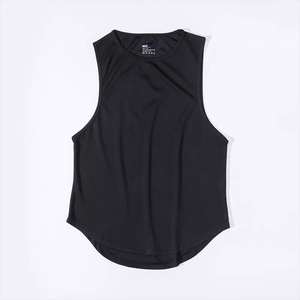 Camiseta sin mangas de gimnasio de secado rápido personalizada para hombre, camiseta informal sin mangas de poliéster Tess Gym, camiseta sin mangas transpirable para Fitness sostenible - Product Image 1