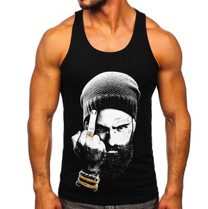 เสื้อกล้ามออกกำลังกายกล้ามเนื้อคอแขนกุดสำหรับผู้ชายเสื้อกล้ามออกกำลังกายฟิตเนสออกกำลังกายในช่วงฤดูร้อน - Product Image 1