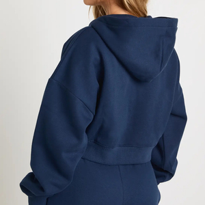 <b>Women</b> High Quality Trendy Cozy Fleece Tracksuit Outfit / Soft Brushed Fabric Comfortable Fit <b>Long</b> <b>Sleeve</b> <b>Top</b> And Matching Pants - Product Image 2