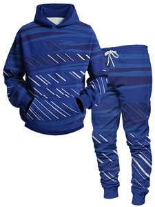 Ensembles de survêtement pour hommes, sweat à capuche et pantalon pour femmes, couleur unie, pull à capuche + pantalon, ensembles de vêtements de sport décontractés pour hommes - Product Image 3