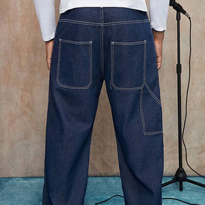 Pantalon en jean 100% coton à séchage rapide, coupe large, denim délavé, pantalon en jean pour homme, très demandé - Product Image 4