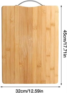 Vente en gros de planches à découper en bambou, ensemble de 4 planches à découper avec manche en acier inoxydable - Product Image 3