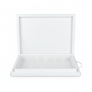 Luxury 24-Slot <b>Empty</b> Cardboard White <b>Gift</b> <b>Boxes</b> 6x4 Divider Colorful Luxury Packaging for Handmade Christmas Chocolates - Product Image 1