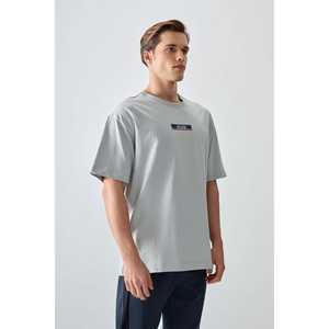 Camiseta de Hombre 100% Algodón, Gruesa, Suave, Texturizada, Corte Holgado, Diseño Estampado -88359, Hecha de Tela Jersey Stone - Product Image 4