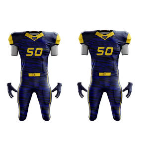 Uniforme de fútbol americano de poliéster Unisex 2024, camisetas personalizadas de alta calidad, transpirable, impreso, número único, equipo de talla grande - Product Image 4