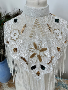 Capa de Malla con Cuentas para Vestidos de Noche, Agrega un Toque de Lujo a tu Atuendo Formal, Realza tu Look Elegante, Vestido de Fiesta - Product Image 2