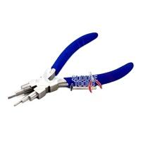 Alicates de bobinado maestro de acero inoxidable 6 en 1, multi-tamaños, 6 pasos para hacer bucles en alambres de 2-4-7 MM y 3-5-9 MM, herramientas de joyería para hacer bails D - Product Image 2