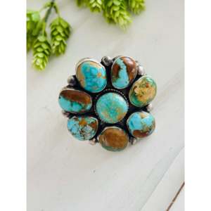 Bobby Johnson Royston Turquoise & Sterling <b>Silver</b> Fashion <b>Cuff</b> <b>Bracelet</b> - Product Image 3