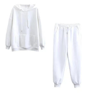 Hot Selling Winter Women's Oversized Long Sleeve Two Piece <b>Gym</b> Pullover <b>Hoodie</b> Set with Joggers Custom logo Winter <b>Gym</b> Wear - Product Image 6