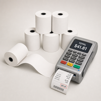 Rouleaux de papier thermique 80x80mm 57x40mm, simple couche, pour imprimante de point de vente (PDV) de supermarché et de magasin de proximité, avec logo personnalisé