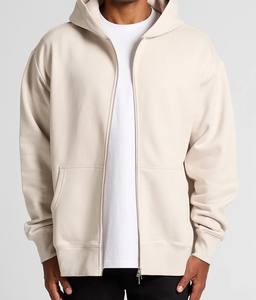 Custom Design Wholesale Logo Zip Up <b>Hoodies</b> Unisex Winter Fleece in <b>Polyester</b>/Cotton in Bulk - Product Image 1