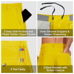 Men's Casual Classic Cargo <b>Shorts</b> Breathable Zipper Fly Multi <b>Pockets</b> High Waist Striped Pattern 100% Cotton OEM Service - Product Image 4