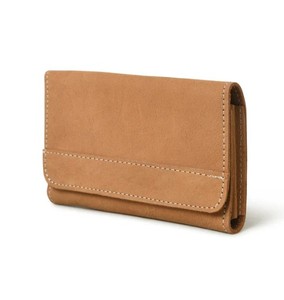 Pochette pour femme en cuir de buffle marron raffiné de qualité supérieure cosmétique décontractée chic pour trousse de toilette avec fermeture éclair Logo personnalisé accepté - Product Image 1