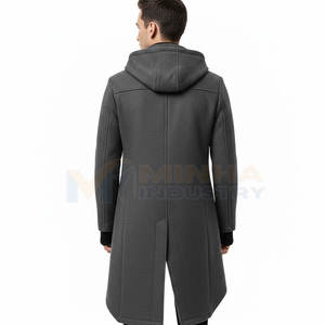 Produits tendance Manteau long pour homme en polyester/laine lourd, chaud pour l'hiver, en vente - Product Image 2