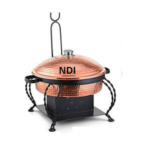 Calentador de alimentos Buffet que sirve plato de frotamiento Acabado brillante Venta caliente Plato de frotamiento de latón macizo de alta calidad estándar - Product Image 4