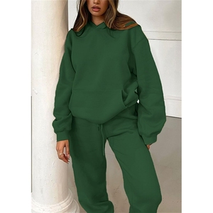 Chándal de calidad premium para mujer con sudadera con cremallera y pantalones con su logotipo personalizado - Product Image 2