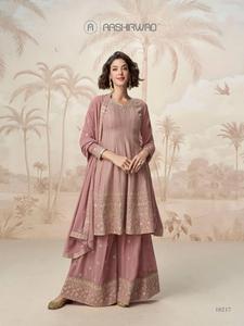 Élégant Costume Salwar Réversible Élégant Lourd Faux Georgette Élégant Séquence de Broderie Travail Entièrement Cousu Confortable Gratuit - Product Image 2