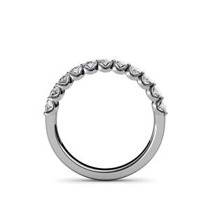 Bague d'anniversaire en or massif 14 carats taille ovale Moissanite diamant pour occasions spéciales et bijoux d'anniversaire - Product Image 2