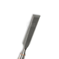 Osteotome manuel en acier inoxydable pour chirurgie dentaire, avec manche en bois, pointe plate, instrument de coupe osseuse