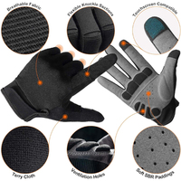 Guantes de ciclismo de montaña de dedo completo personalizables antideslizantes y acolchados antigolpes hechos en Pakistán