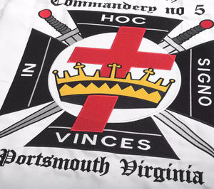 Kivotech Custom Logo Handmade Lodge Embroidery Banners Masonic Regalia Flags Personalized Embroidered Masonic Flag top quality - Product Image 2