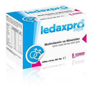 Suplementos Herbales LEDAXPRO para Hombres, Polvo Amarillo Claro TR Turquía Adultos LP, Suplementos Alimenticios Antioxidantes LEDAPHARMA 1 Sobres - Product Image 1