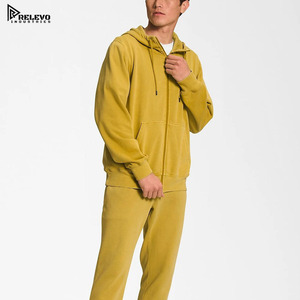 Sweat à capuche unisexe personnalisé pour homme avec fermeture éclair, broderie, 100% coton, respirant, anti-rétrécissement, 400GSM, sweat à capuche lourd avec fermeture éclair - Product Image 3