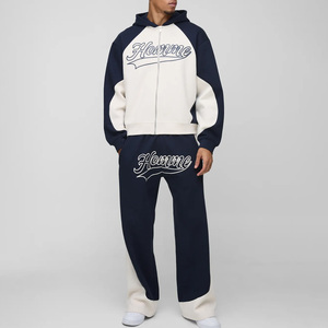Chándal de algodón 100% con capucha de invierno estampado personalizado de dos piezas OEM directo de fábrica de la mejor calidad y superventas - Product Image 1