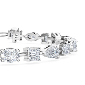 สร้อยข้อมือเพชรโมอิสสุดหรูหลากรูปทรงสำหรับผู้หญิงกำไลข้อมือเพชรหลาก S925เงินสเตอร์ลิงเครื่องประดับสุดหรูสำหรับสุภาพสตรี - Product Image 4